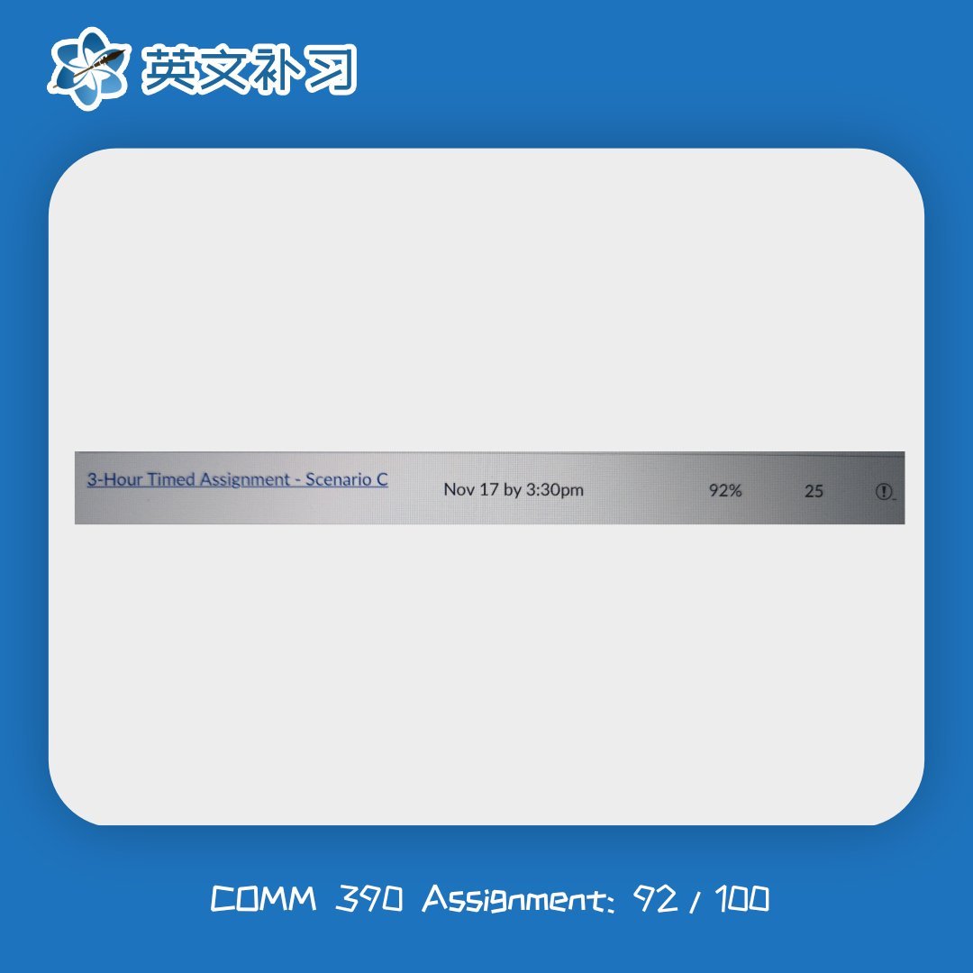 UBC补习/补课 - COMM 390 Assignment