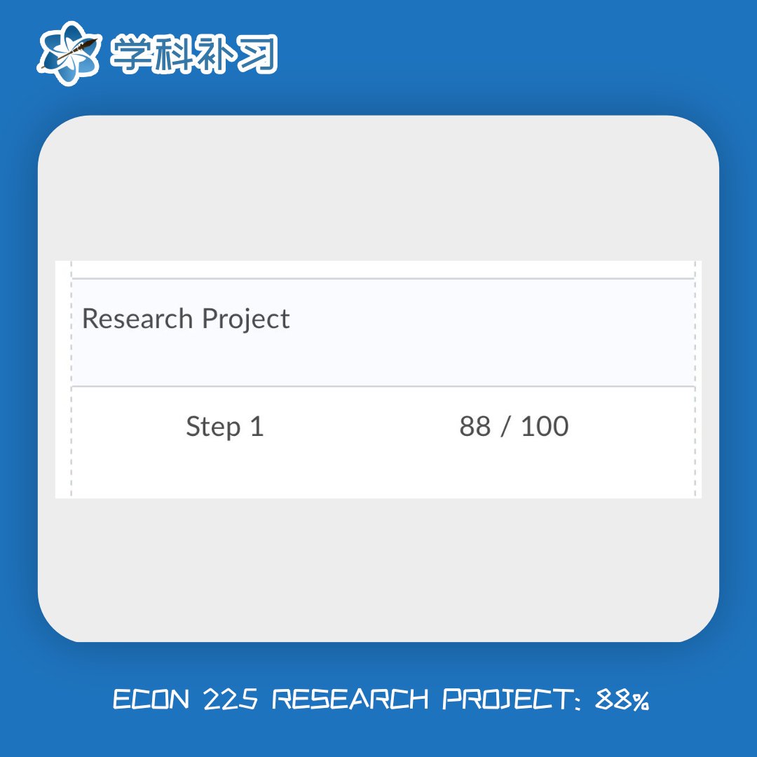 温哥华大学补习 - UVic补习/补课 - ECON 225 Research Project