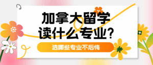 Read more about the article 在加拿大留学，选什么专业才不后悔？
