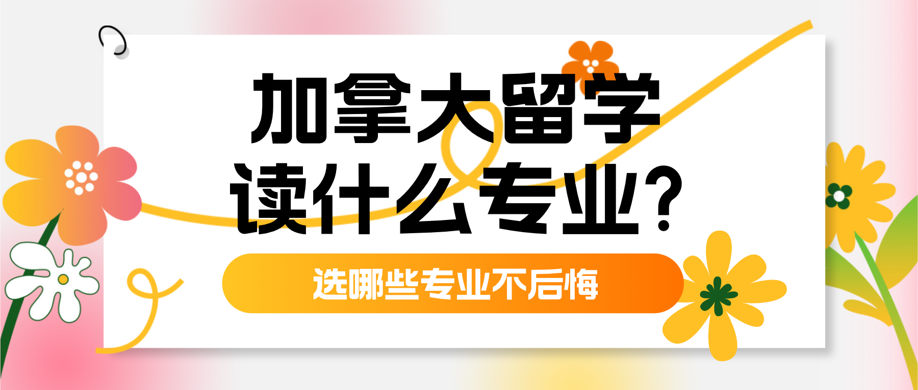 Read more about the article 在加拿大留学，选什么专业才不后悔？
